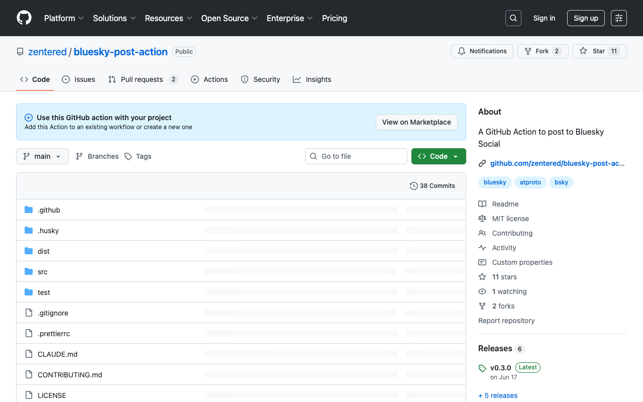 bluesky-post-action screenshot