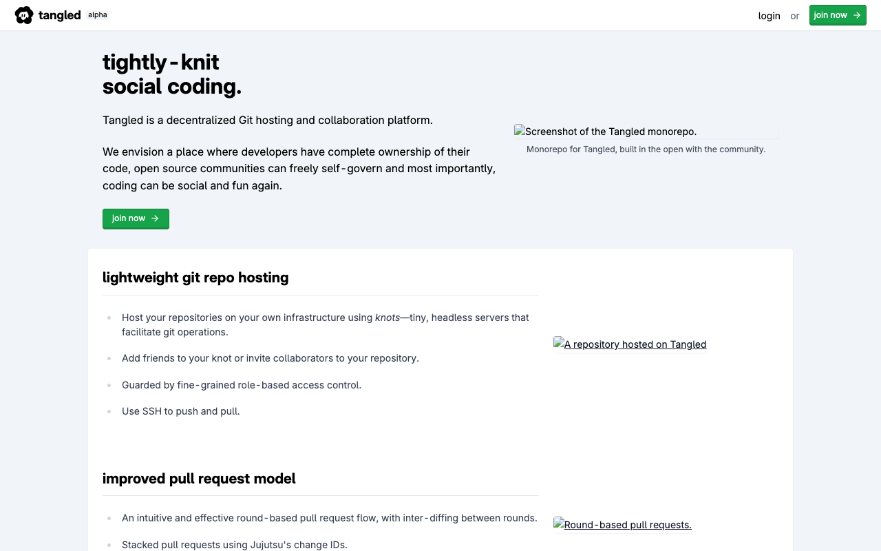 tangled.org screenshot